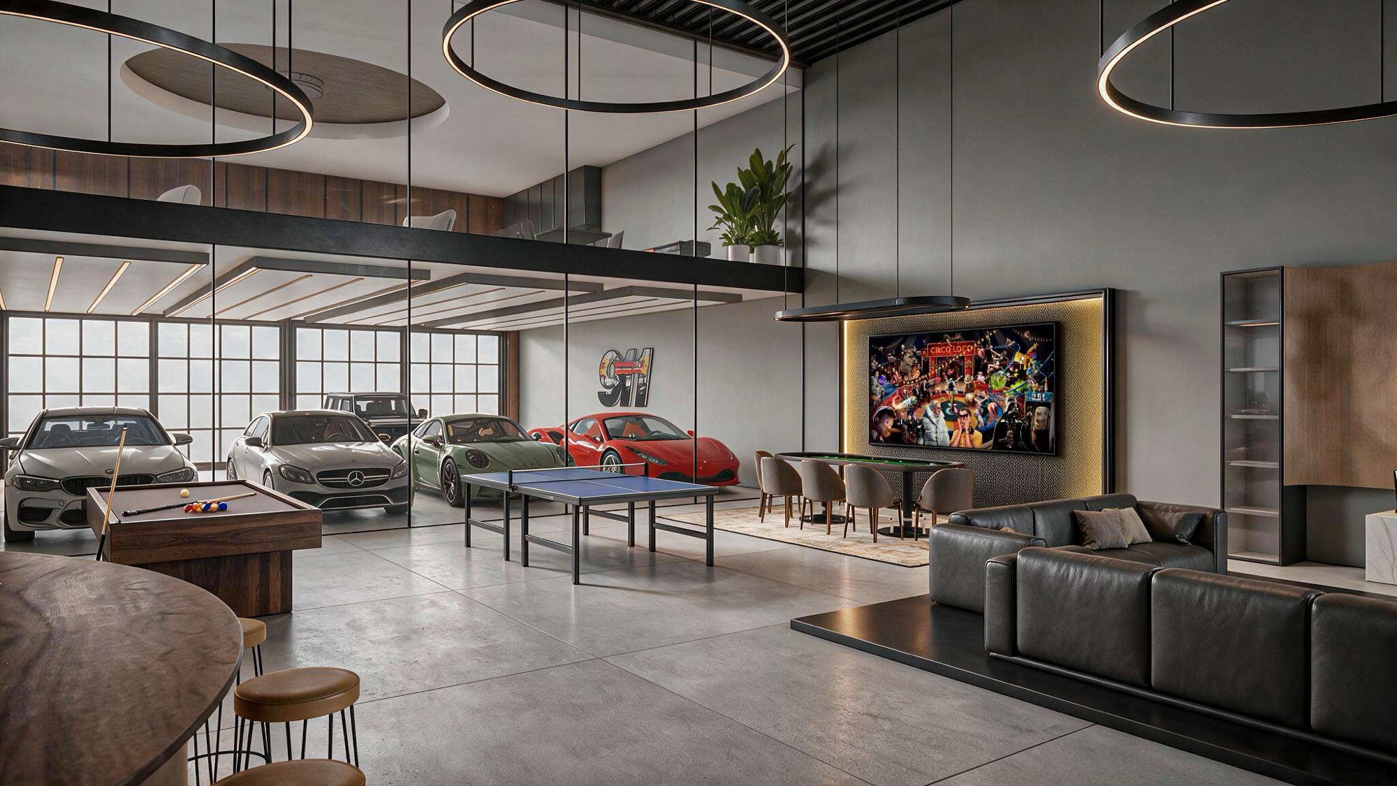 Lounge con simulador de un man cave ZETTE